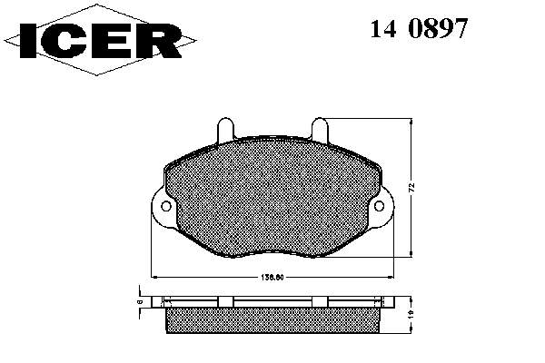 Гальмівні колодки Icer 140897 ціна, від 16.10 USD