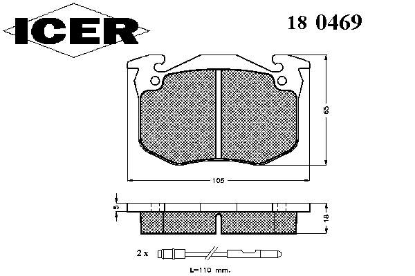 Тормозні колодки Icer 180469