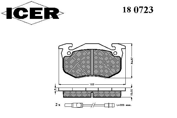 Гальмівні колодки Icer 180723 ціна, від 13.67 USD