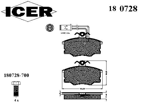 Гальмівні колодки Icer 180728 ціна, від 17.09 USD