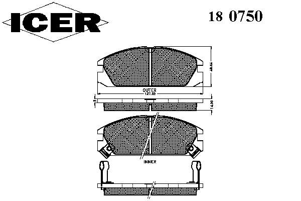 180750 Icer колодки гальмівні передні, дискові