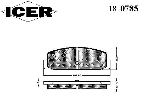 Задні гальмівні колодки Icer 180785 ціна, від 16.40 USD