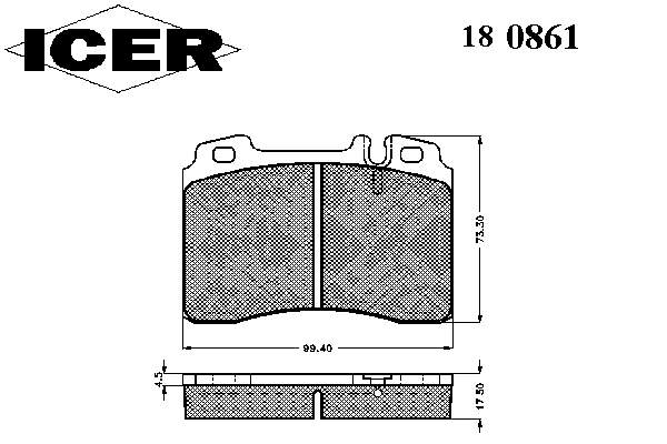 Гальмівні колодки Icer 180861 ціна, від 17.76 USD
