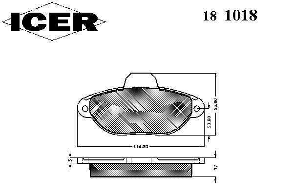 Тормозні колодки Icer 181018