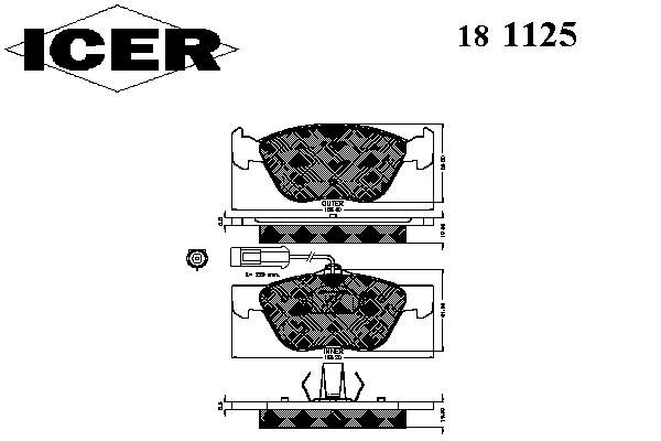 Передні тормозні колодки 181125 Icer