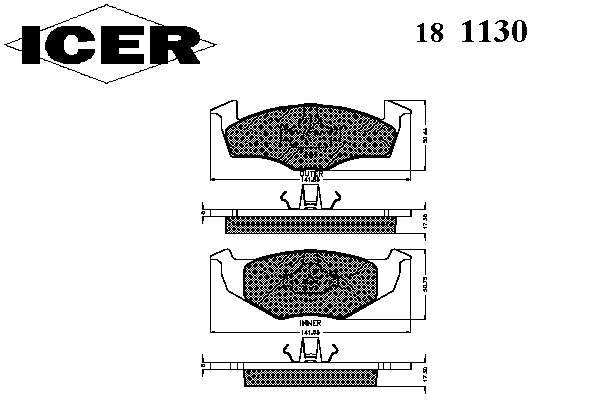 Гальмівні колодки Icer 181130 ціна, від 15.56 USD