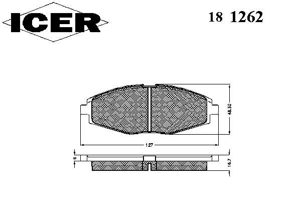 Гальмівні колодки Icer 181262 ціна, від 11.25 USD