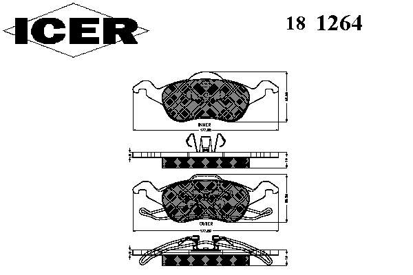 Тормозні колодки Icer 181264