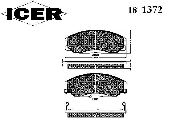 Гальмівні колодки Icer 181372 ціна, від 22.99 USD