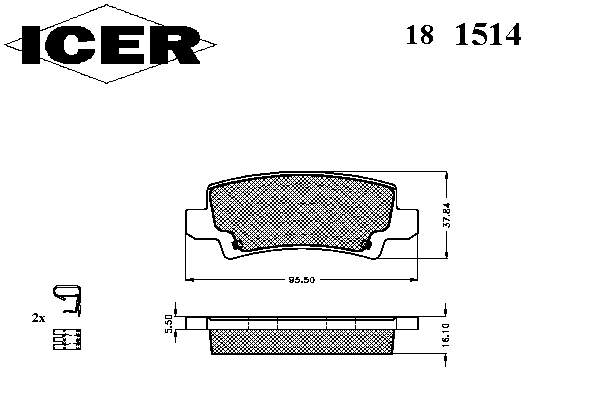 Задні дискові колодки Icer 181514