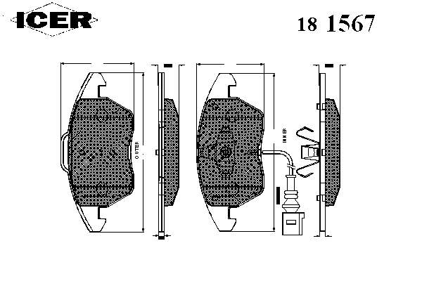 Тормозні колодки Icer 181567
