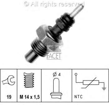 Термодатчик охолоджуючої рідини Facet 73214 ціна, від 9.58 USD