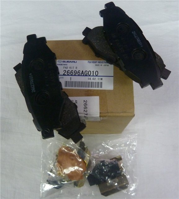 Задні гальмівні колодки Subaru 26696AG030 ціна, від 27.79 USD