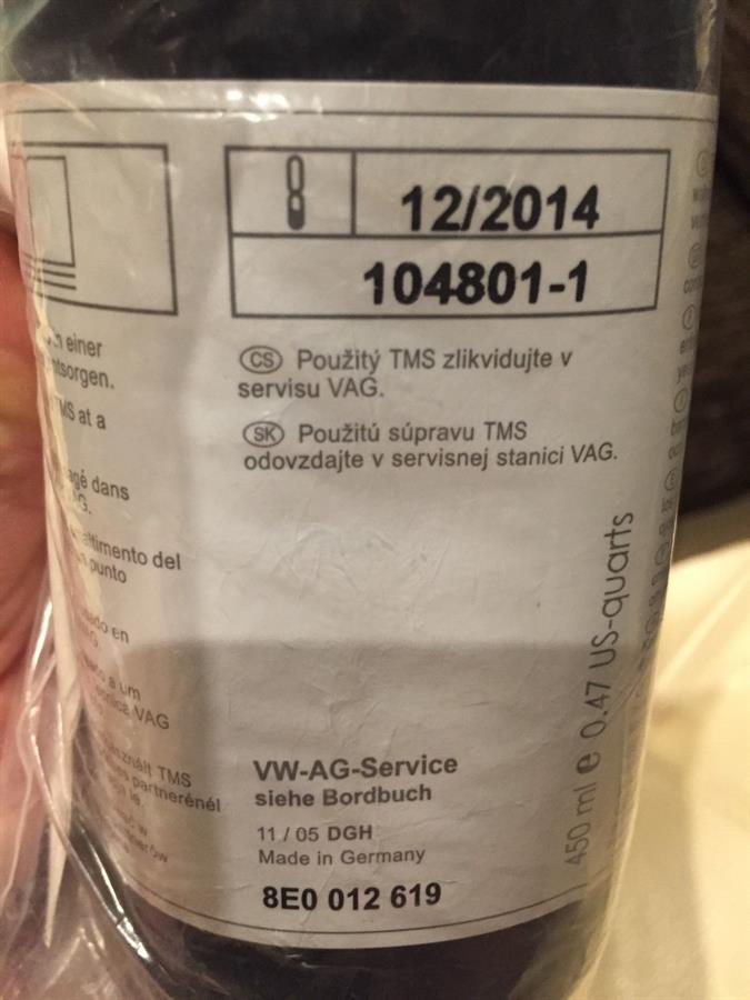 Герметик для шин VAG 8E0012619 ціна, від 14.63 USD