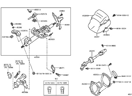 Купити 4522033070 Toyota Вал рульової колонки, нижній