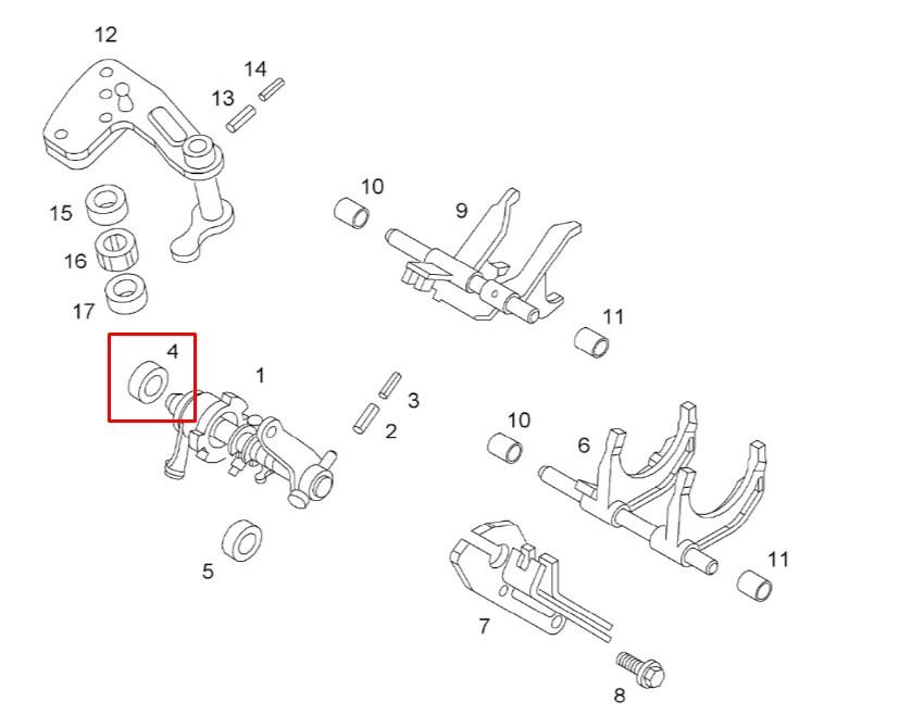 Втулка механізму перемикання передач Opel 4403789 ціна, від 2.08 USD