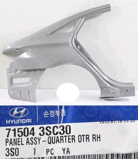 Крило заднє праве Hyundai/Kia 715043SC30 ціна, від 386.47 USD