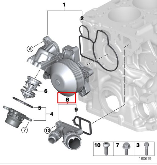 Водопровідна труба BMW 11117800048