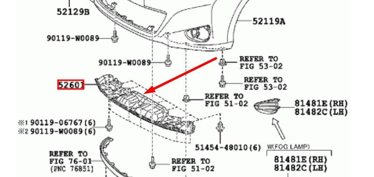 Купити 526010D010 Toyota Абсорбер (наповнювач) бампера переднього
