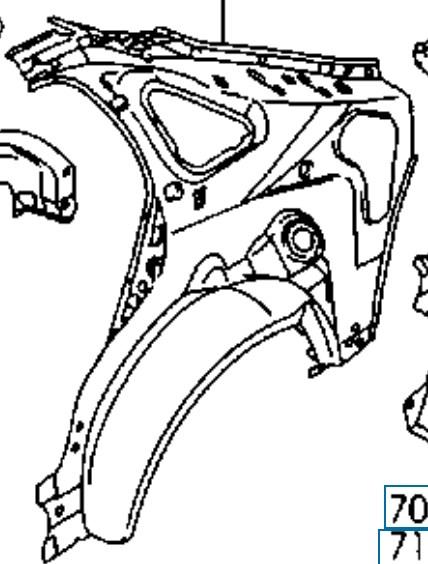 Арка крила заднього правого Mazda 626 5 (GF) (Мазда 626)