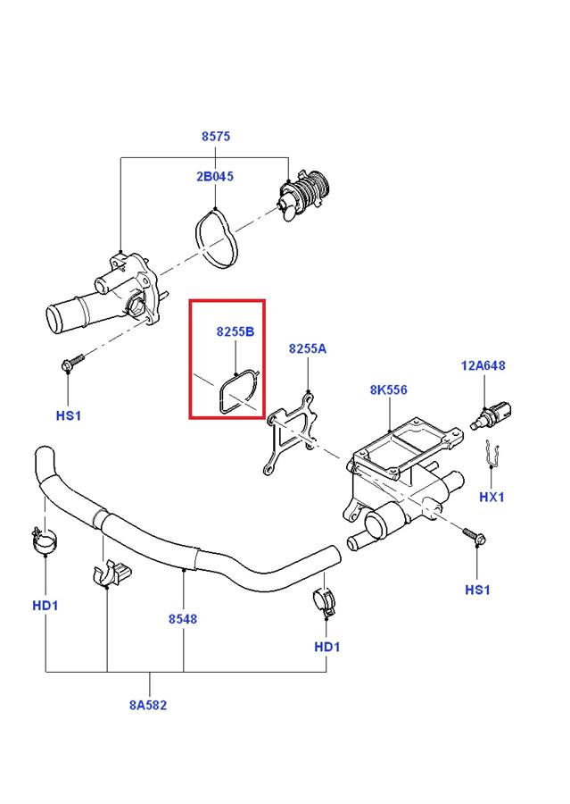 Прокладка корпусу термостата Ford 1448951 ціна, від 24.08 USD