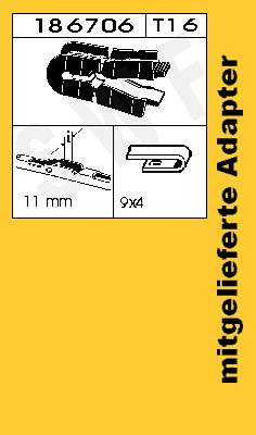 Щітка-двірник лобового скла, водійська SWF 116617 ціна, від 13.86 USD