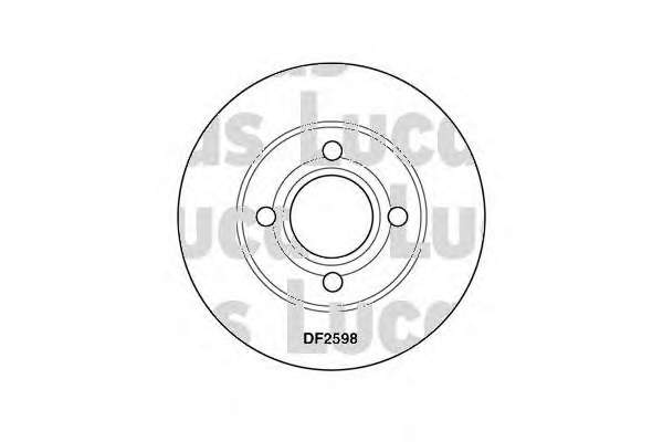 DF2598 Lucas диск гальмівний передній