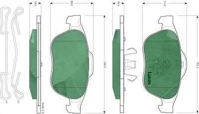 Гальмівні колодки Lucas GDB1468 ціна, від 23.71 USD