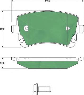 Купити 8DB355010971 HELLA-PAGID Задні колодки