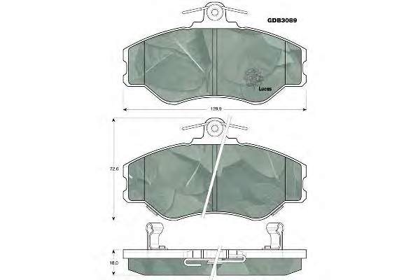 GDB3089 Lucas Передні гальмівні колодки