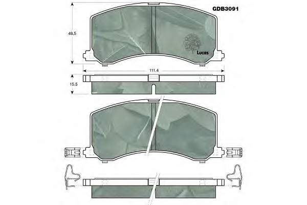 Гальмівні колодки Lucas GDB3091 ціна, від 14.36 USD