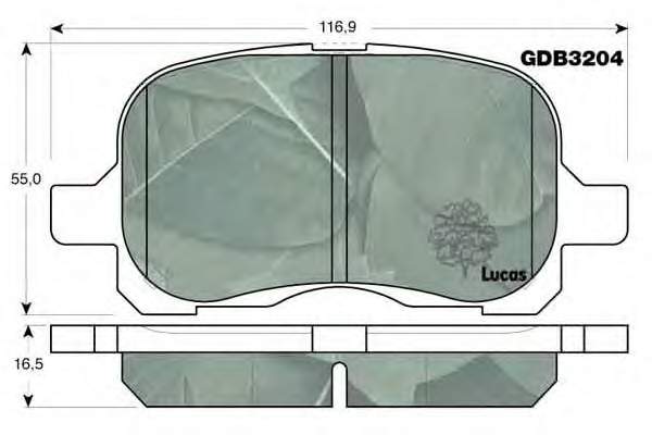 Гальмівні колодки Lucas GDB3204 ціна, від 16.47 USD