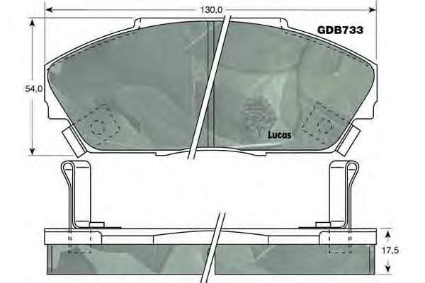 GDB733 Lucas Передні гальмівні колодки