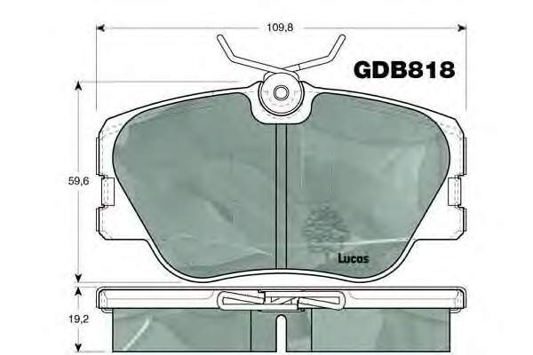 Гальмівні колодки Lucas GDB818 ціна, від 20.65 USD