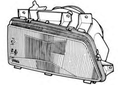 Скло фари правої Peugeot 405 1 (15E) (Пежо 405)