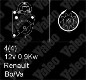 Стартер VALEO 433249 ціна, від 63.35 USD