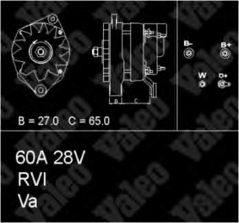 Генератор VALEO 436351 ціна, від 151.11 USD