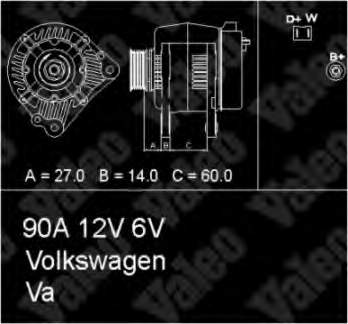 Генератор автомобільний VALEO 436444