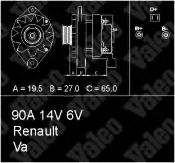 Генератор Renault (RVI) 7700811399 ціна, від 1296.37 USD