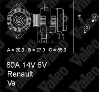 Генератор Volvo 8602159 ціна, від 3.05 USD