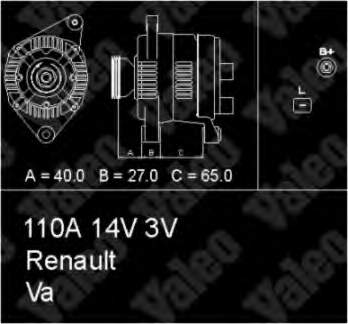 Генератор Renault (RVI) 7711134281 ціна, від 76.47 USD