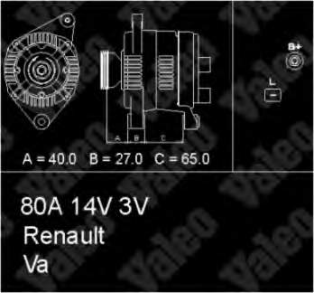 437168 VALEO Авто генератор