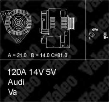 437176 VALEO Авто генератор