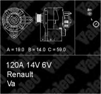 437208 VALEO Авто генератор