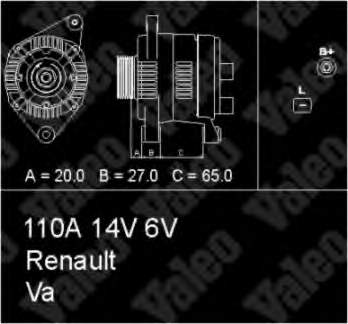 Генератор A13VI195 Renault (RVI)