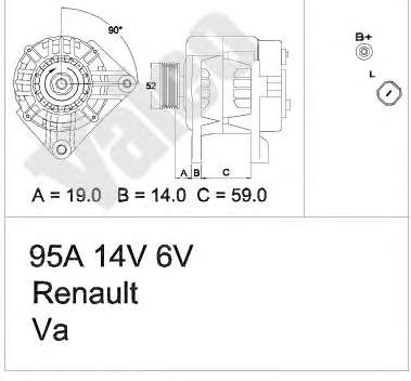 Генератор 7711135072 Renault (RVI)