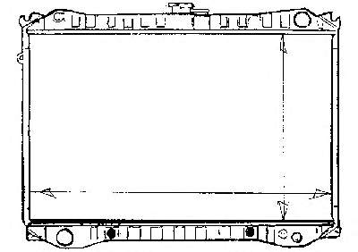  Радіатор охолодження двигуна Nissan Bluebird 
