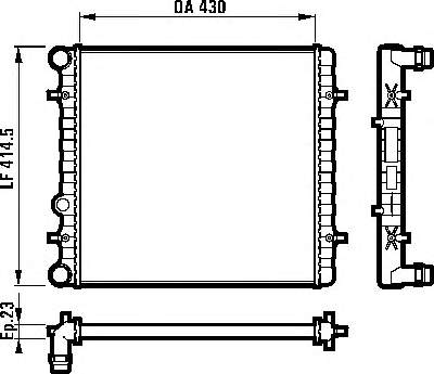 Радіатор основний VALEO 731607 ціна, від 40.90 USD