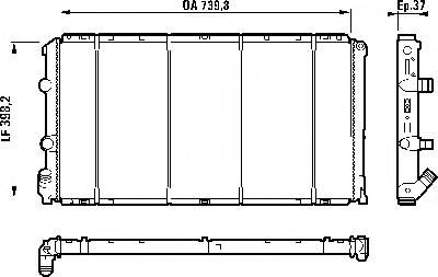 732050 VALEO Радіатор охолодження двигуна