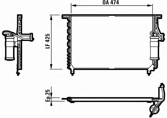 Конденсатор кондиціонера VALEO 816946 ціна, від 88.55 USD